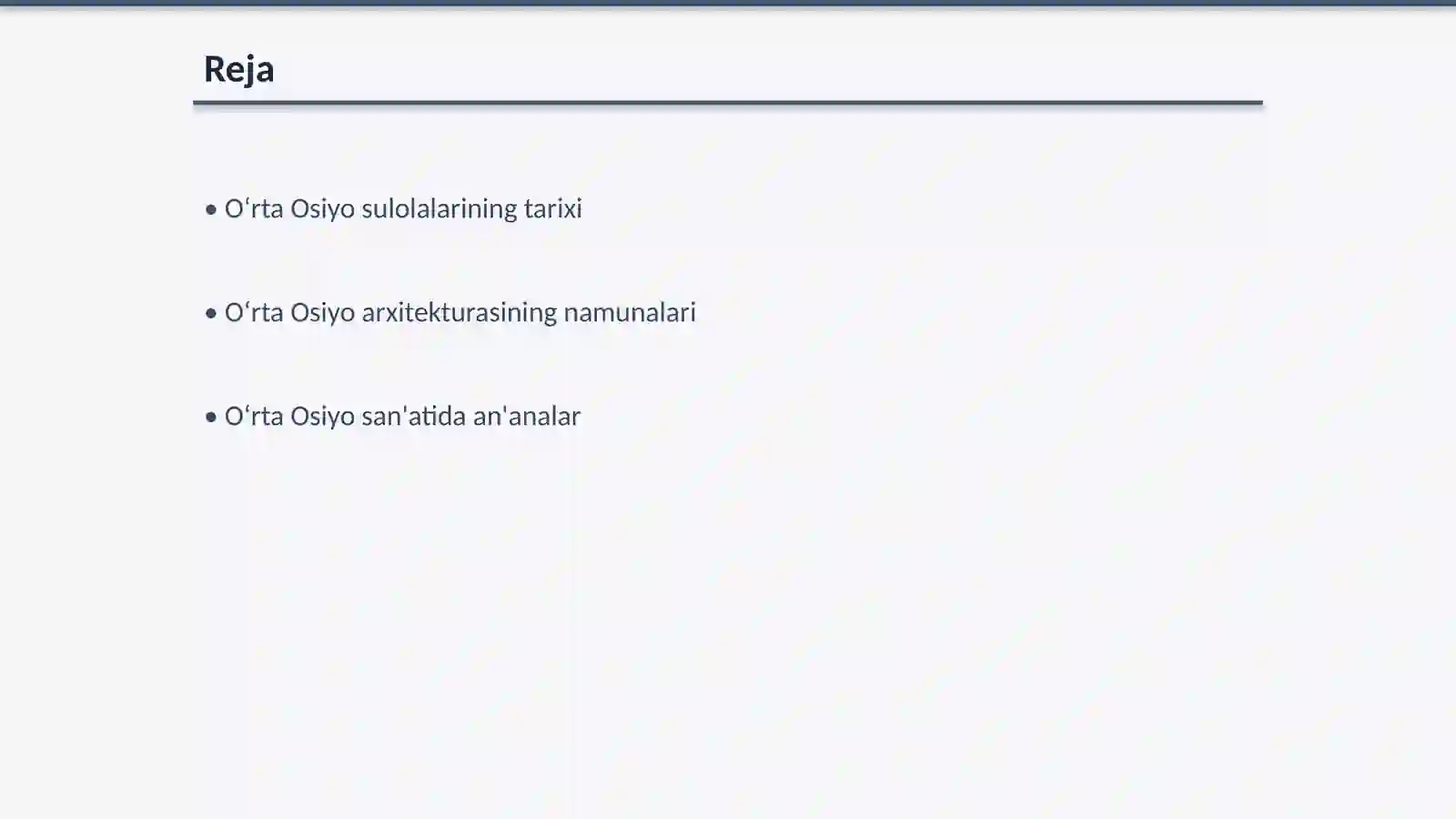 Oʻrta Osiyo sulolalar davridagi madaniy meros 2