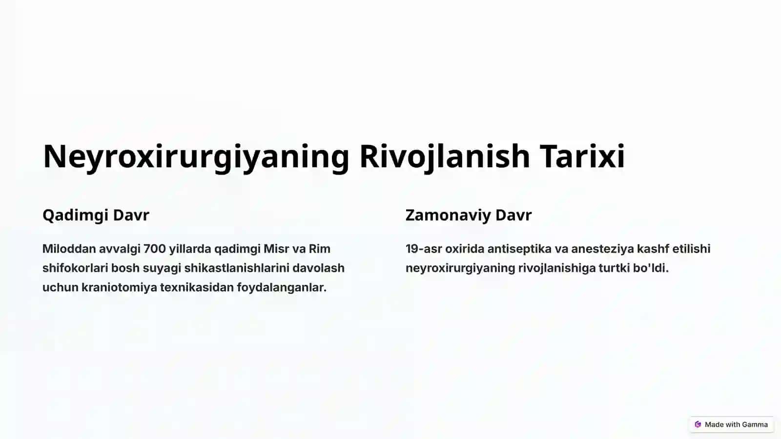 Neyroxirurgiyadagi Yutuqlar: Kraniotomiya va Kranioplastika 2