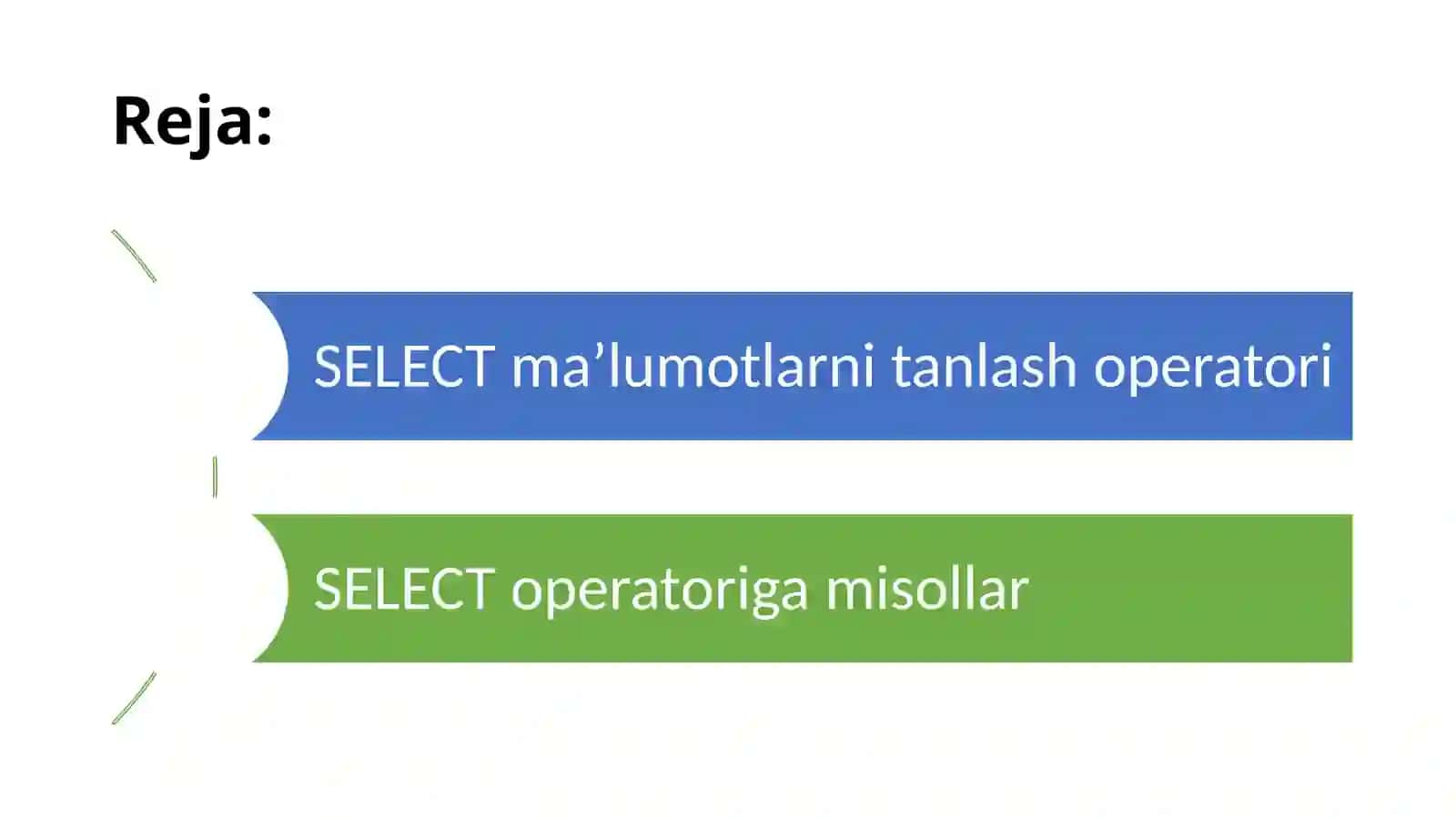 SQL tilida murakkab so’rovlar yaratish. 2