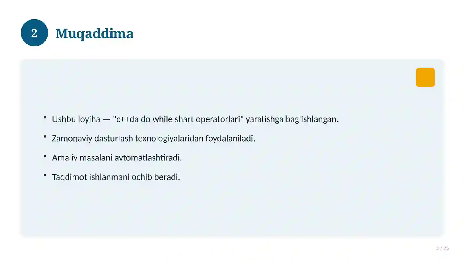 c++da do while shart operatorlari 2