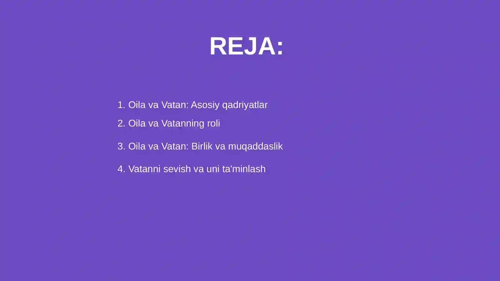 Oila va Vatan: Asosiy qadriyatlar 2