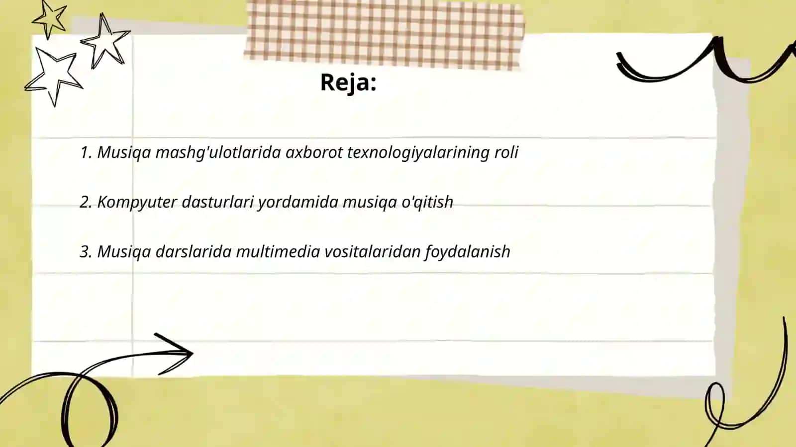Musiqa mashg’ulotlarining metodik ta’minotiva axborot kompyuter texnologiyalardan mashg’ulotjarayonida foydalanish 2