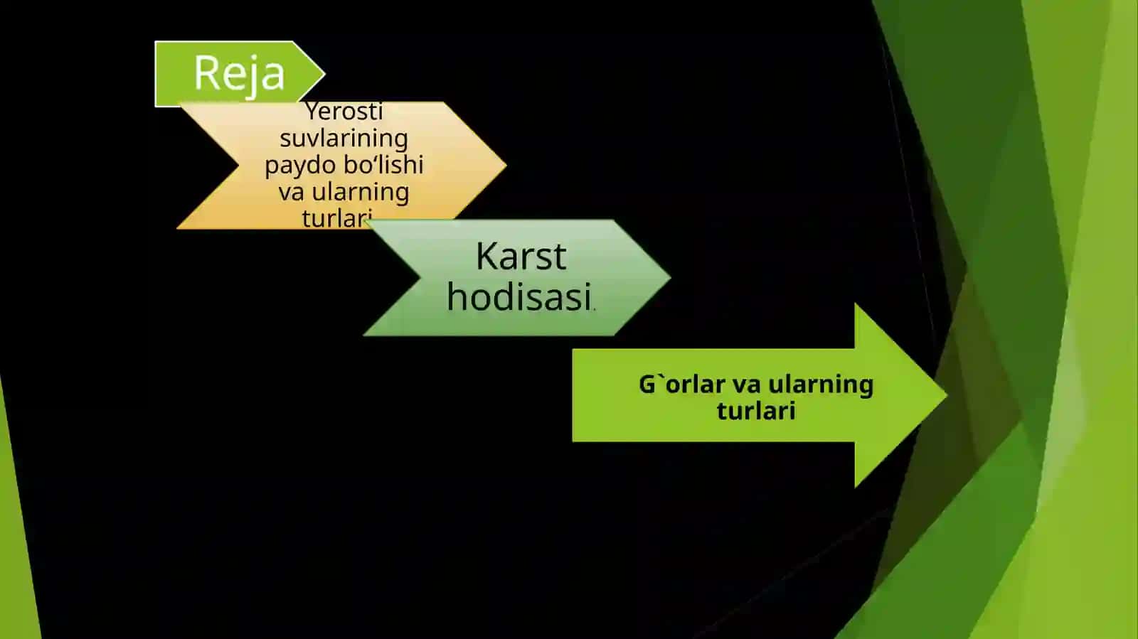 YEROSTI SUVLARINING G‘ORLAR  SHAKLLANISHIDAGI O‘RNI 2