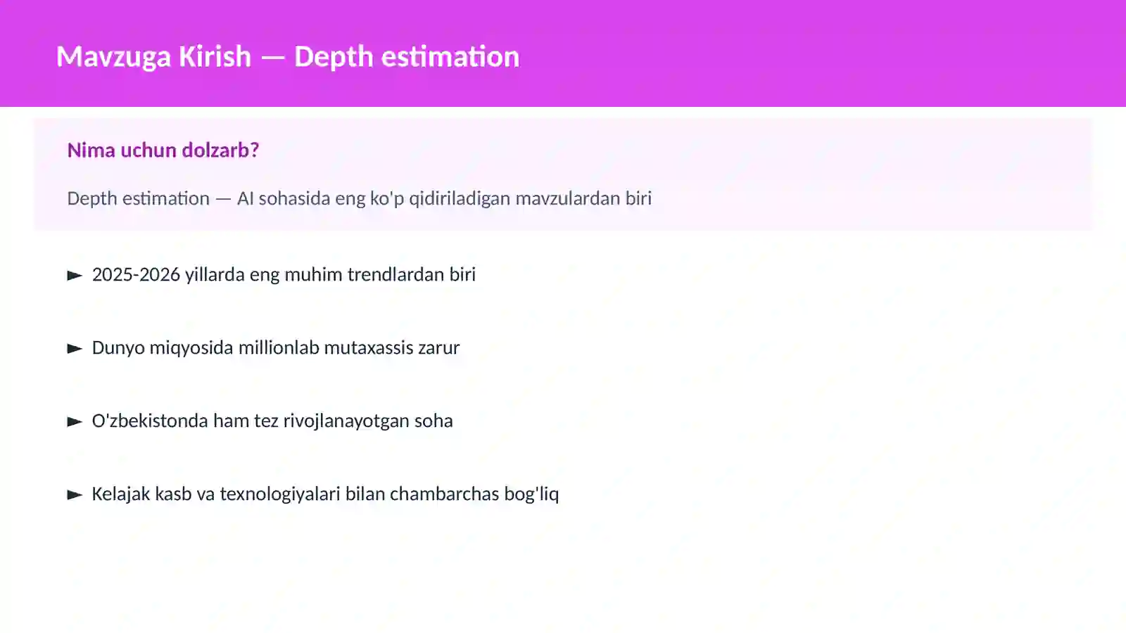 Depth estimation 2