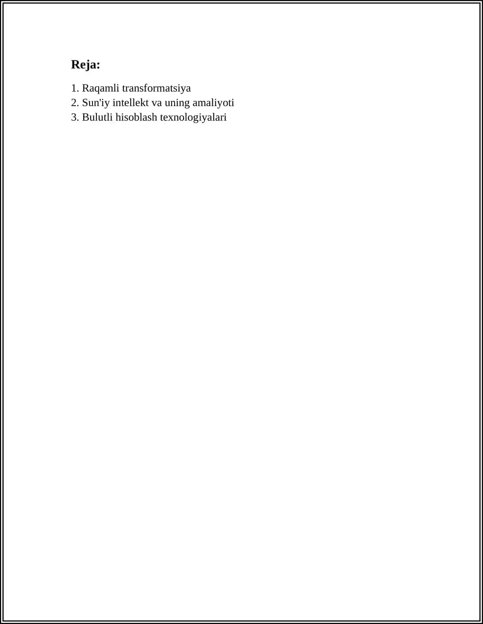 "RAQAMLI TEXNOLOGIYALARI" MAVZUSIDA TEZIS YOZISH 2