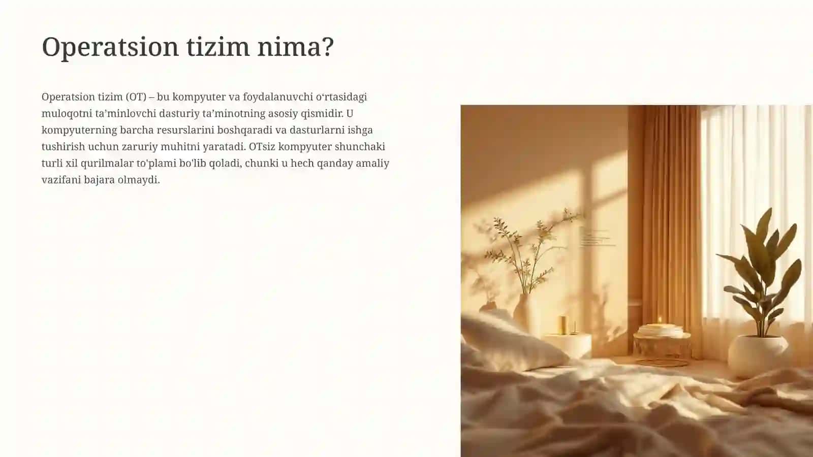 Operatsion tizimlarning vazifalari 2