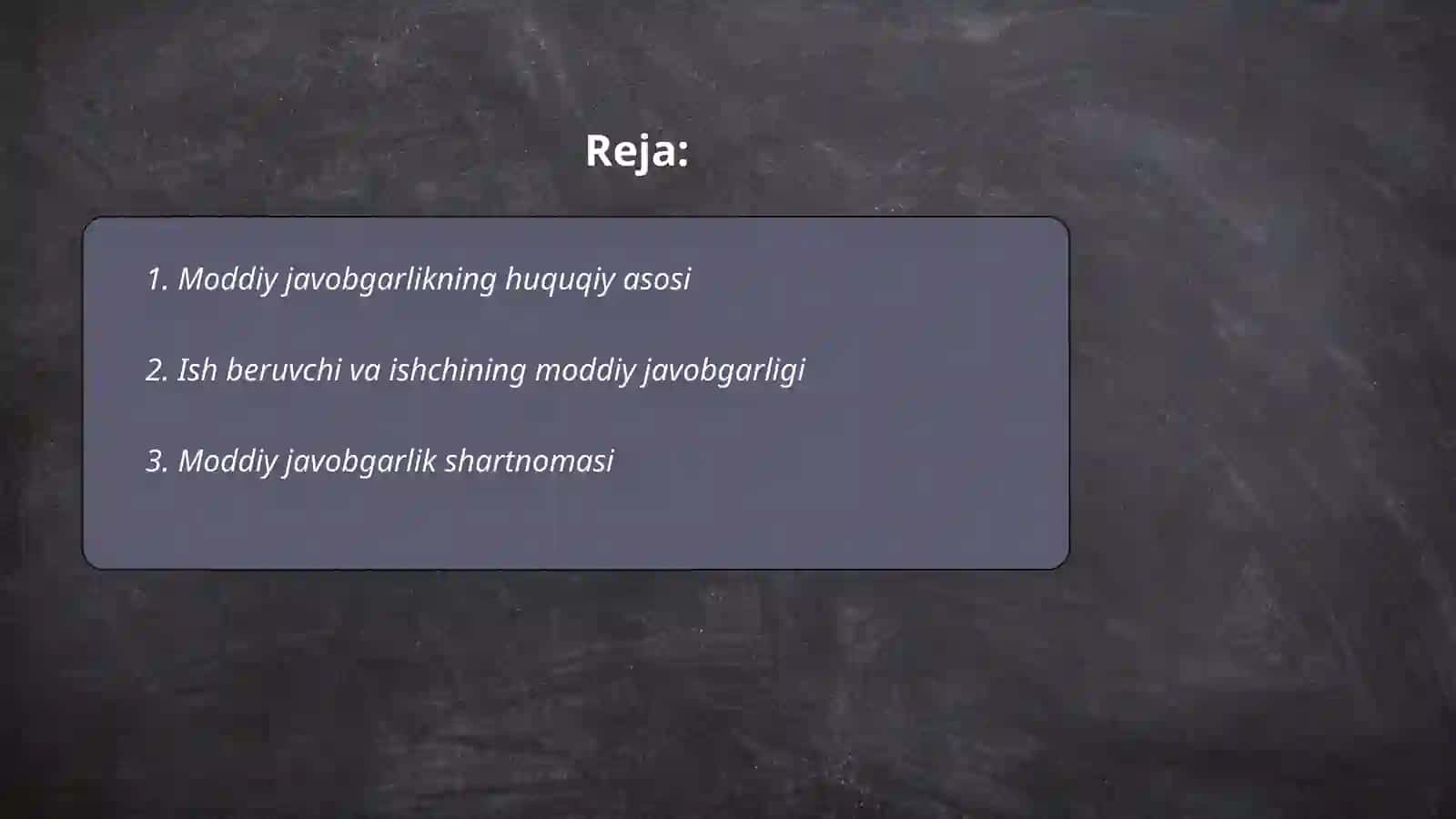 Mehnat munosabatlarida moddiyjavobgarlik tushinchasi 2