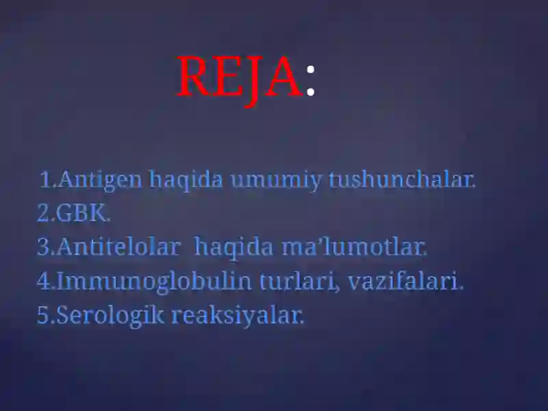 Antigenlar va Antitelolar 2