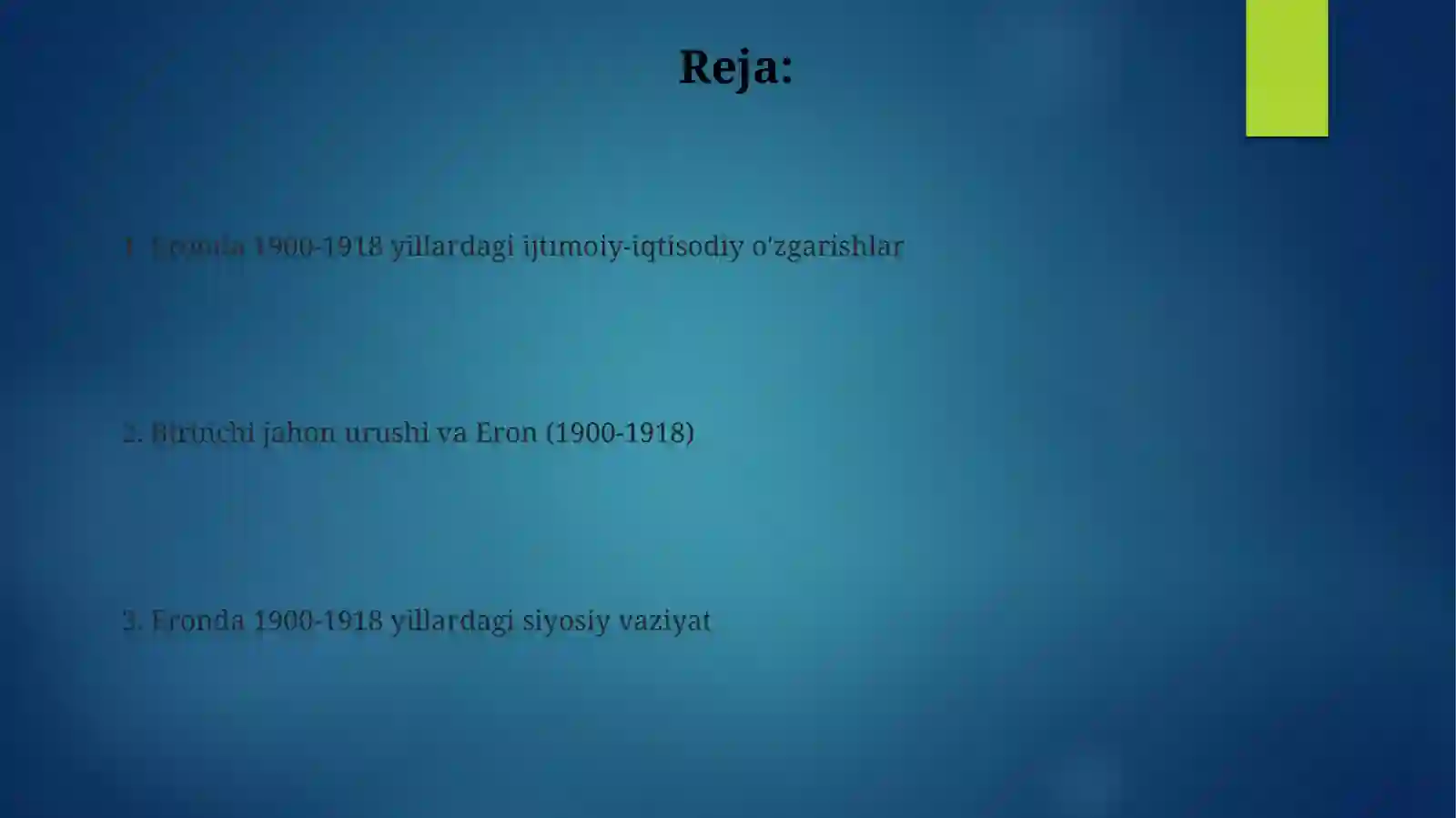 Eron 1900-1918 yillarda 2