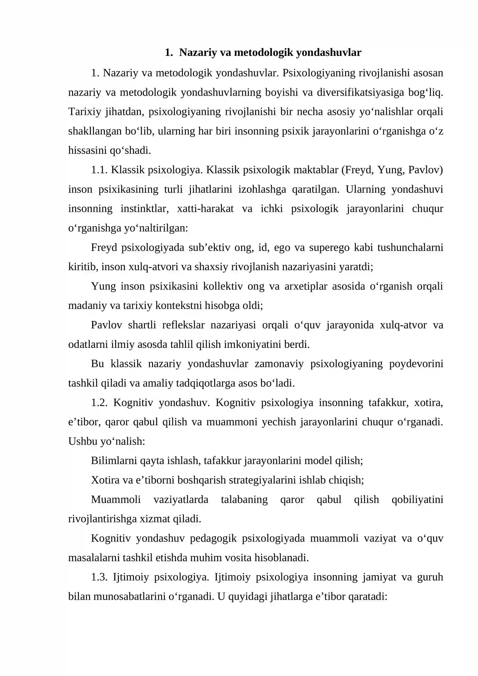 PSIXOLOGIYA RIVOJLANISHINING ASOSIY TENDENTSIYALARI 2