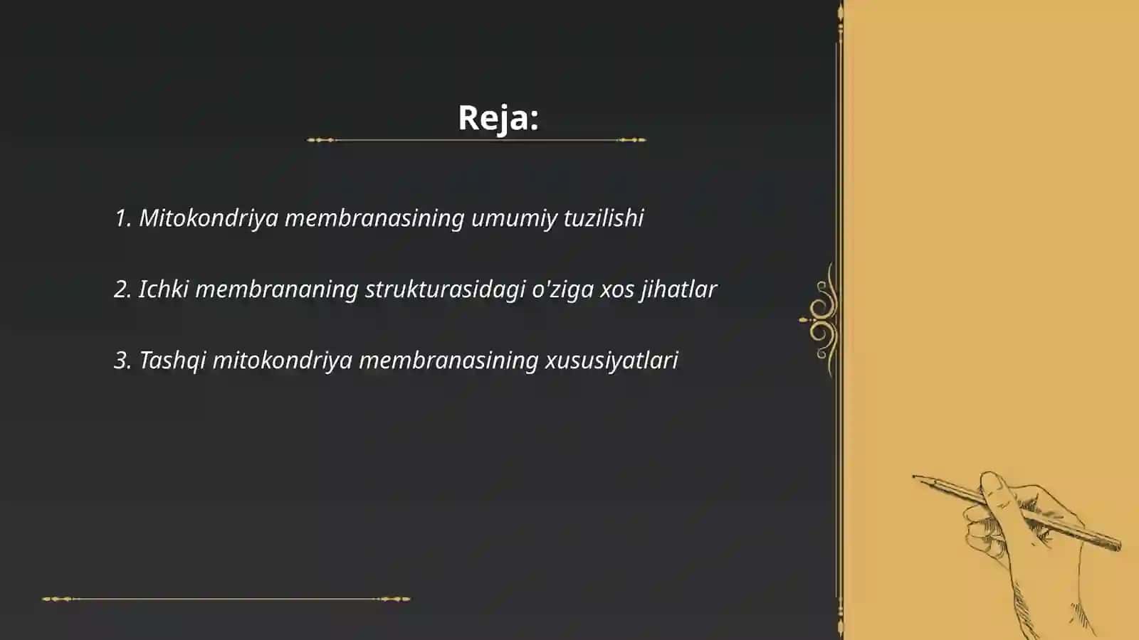 MITOXONDRIYALAR MEMBRANALARINING TUZILISHI 2