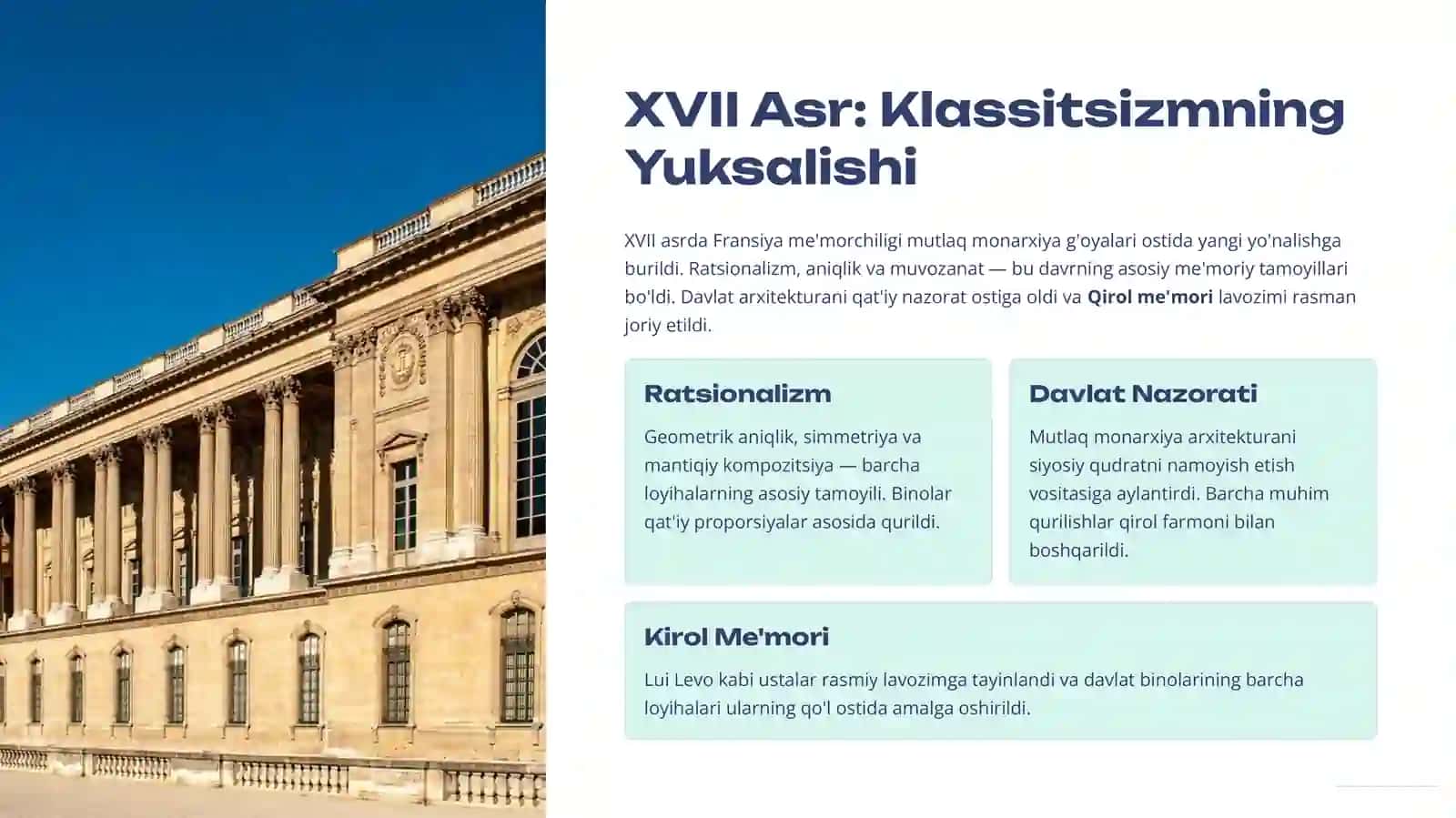 Fransiya renesansi va klassizmi davri arxitekturasi (XVII-XIXasrlar).pptx 2