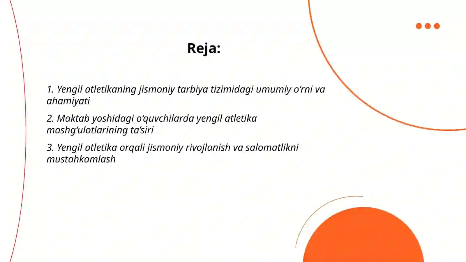 Yengil atletikaning jismoniy tarbiya tizimidagi oʻrni va ahamiyati 2