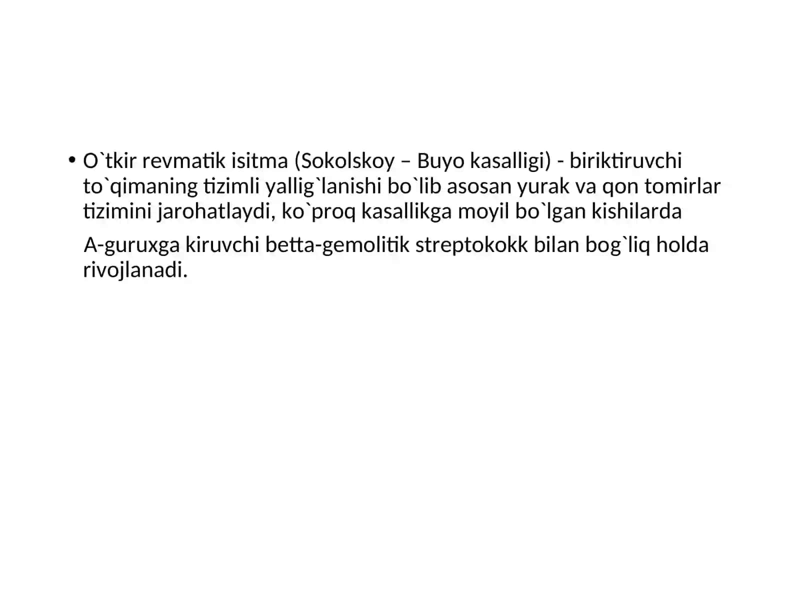 O`tkir revmatik isitma 2