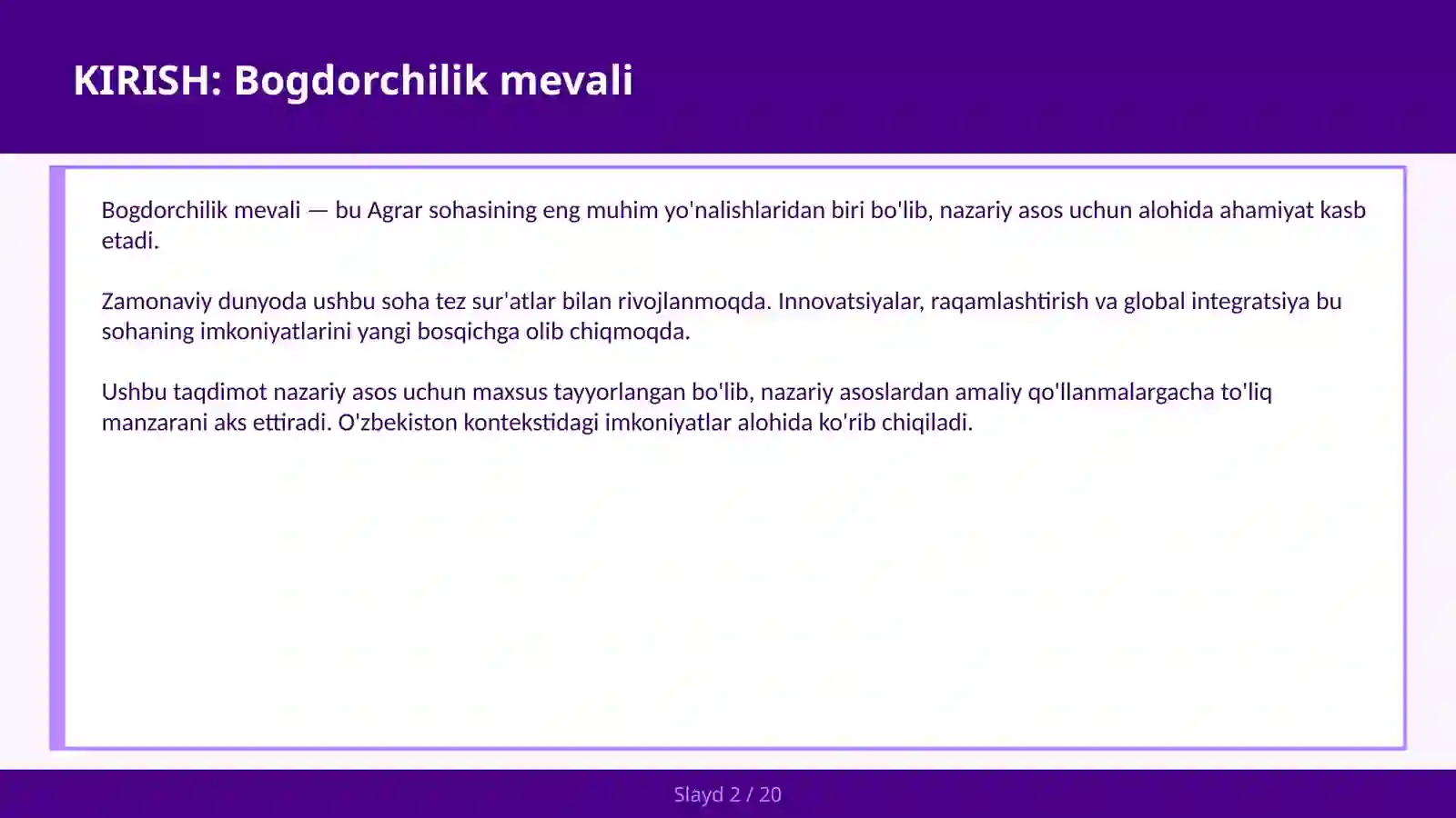 Bogdorchilik mevali 2