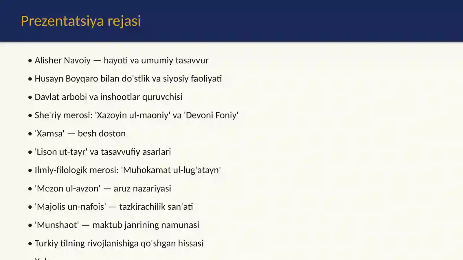 Alisher Navoiy — ulug' mutafakkir 2