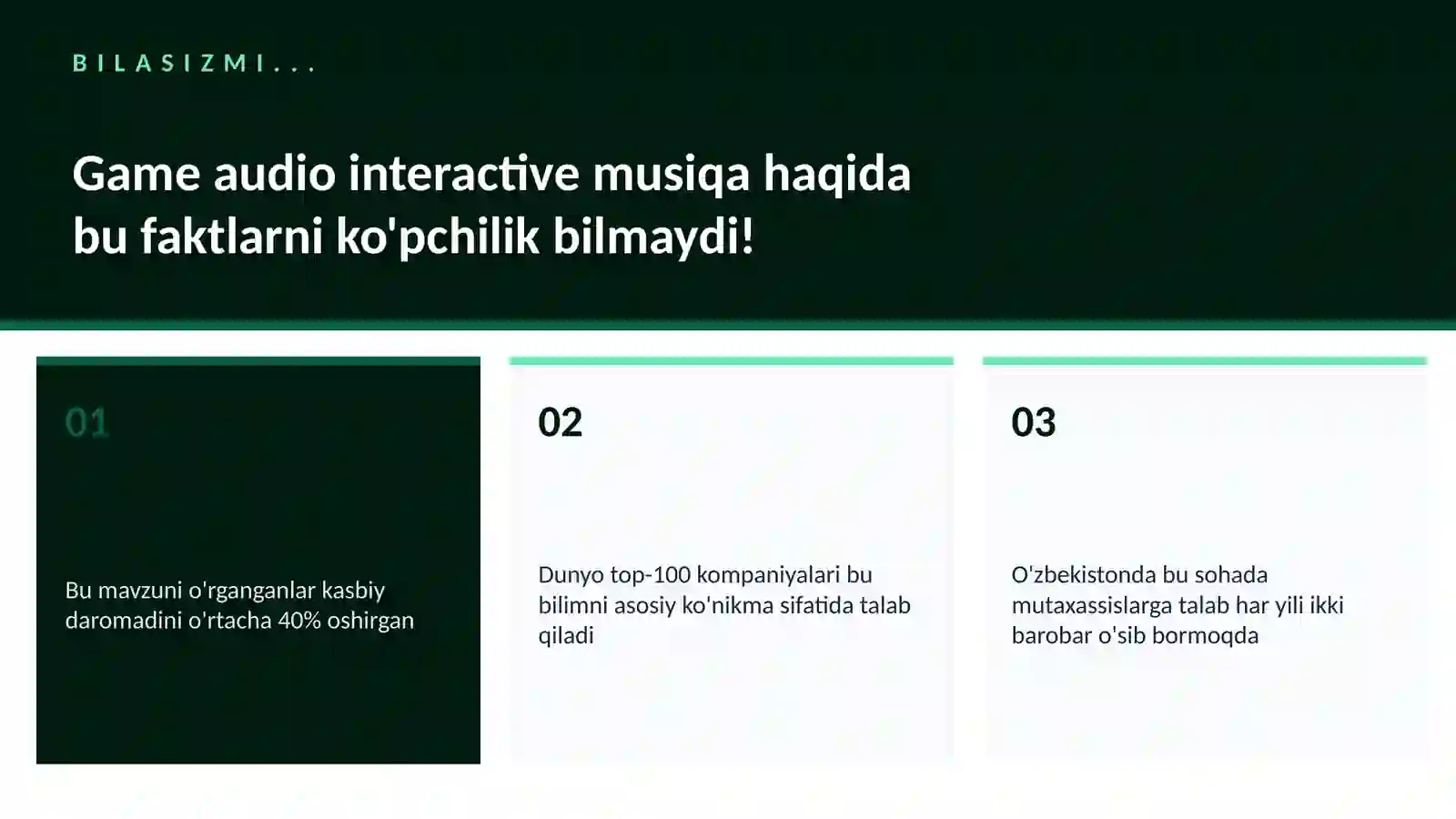 Game audio interactive musiqa 2