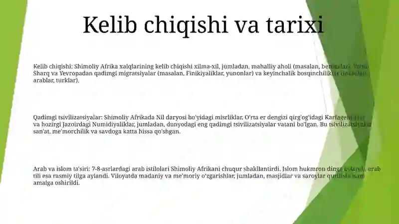 Shimoliy Afrika Xalqlari 2