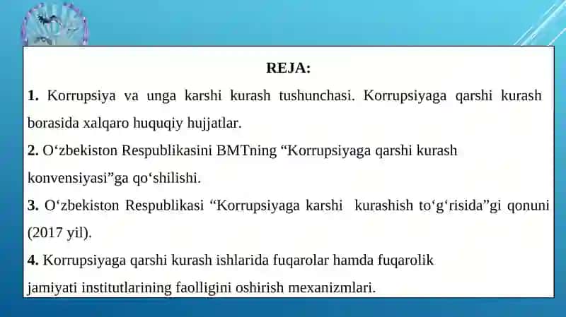 Korrupsiyaga Karshi Kurash - Fuqarolik Jamiiyatinirivojlantirishningustuvor Sharti 2