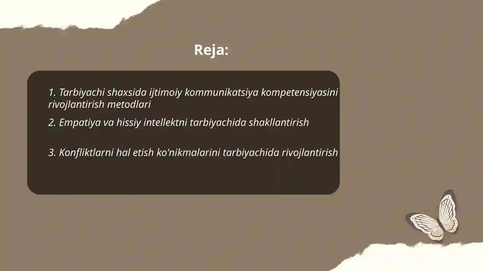 Tarbiyachi shaxsida ijtimoiy munosabatlarni rivojlantirishga oid kasbiy kompetentlikni rivlantirishi 2