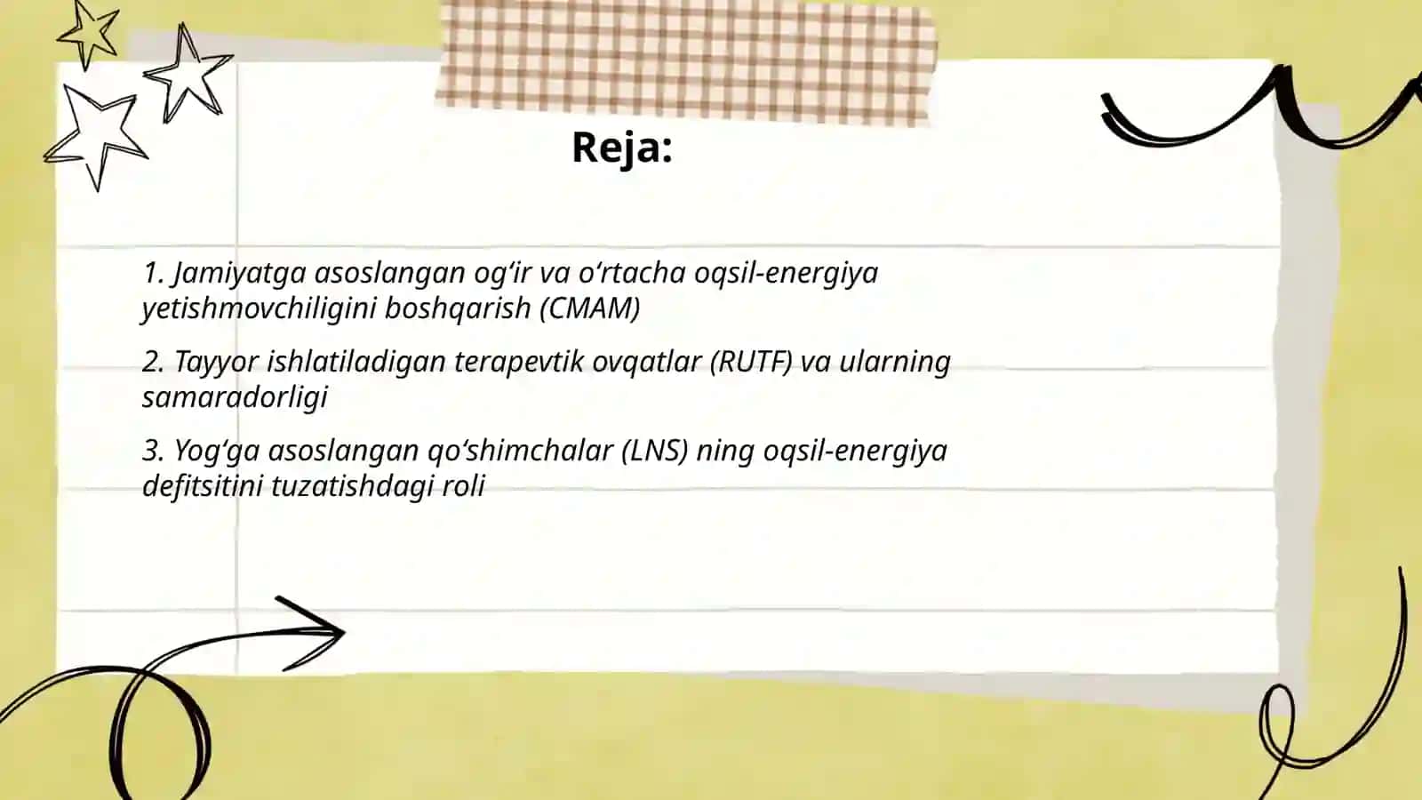 Oqsil-energiya yetishmovchiligini tuzatishga zamonaviy yondashuvlar 2