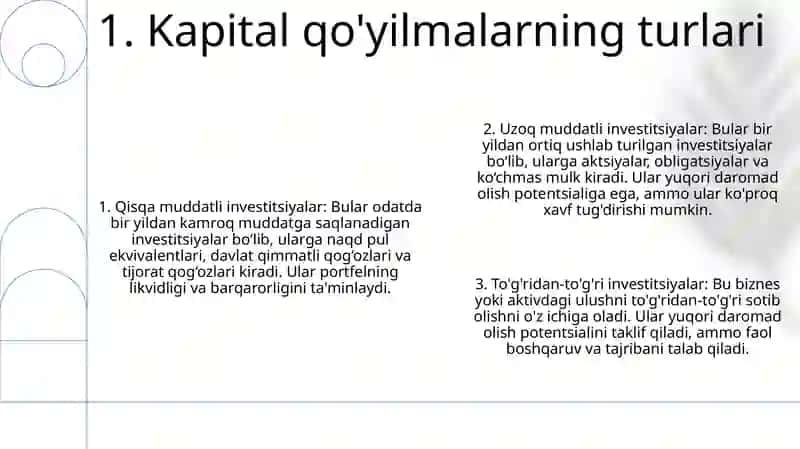 Kapital Qo'Yilmalar Va Kapital Bozori 2