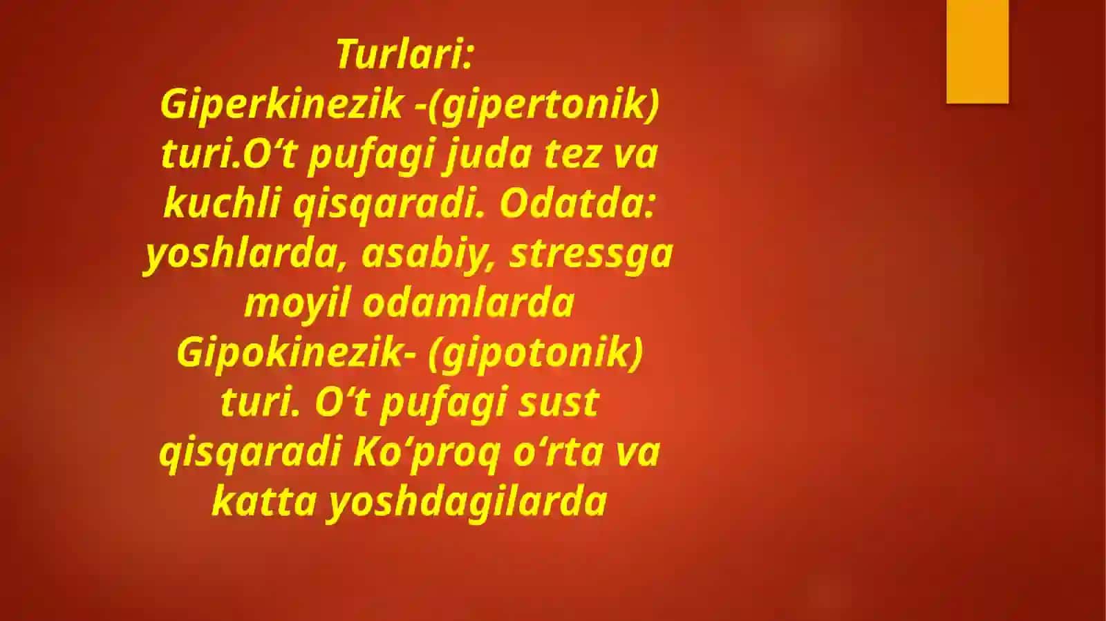 O’t pufagi diskineziyasi 2