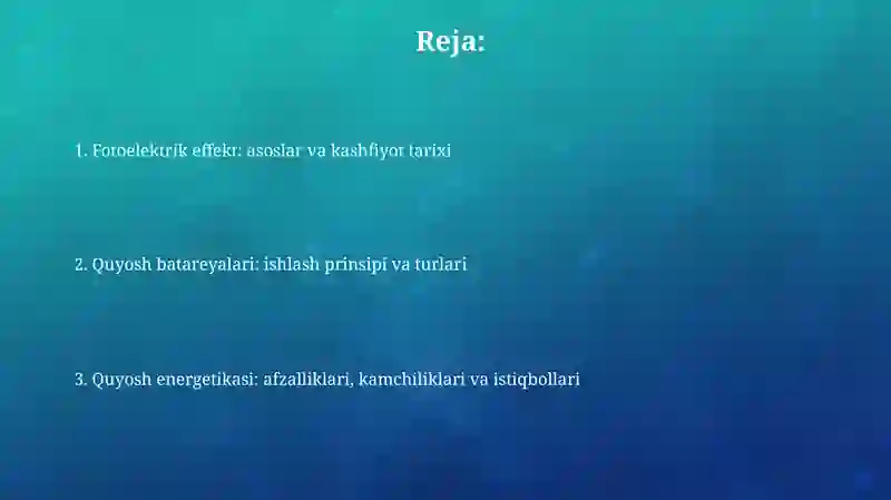 Fotoelektrik hodisalar va ularning fizik asoslari 2