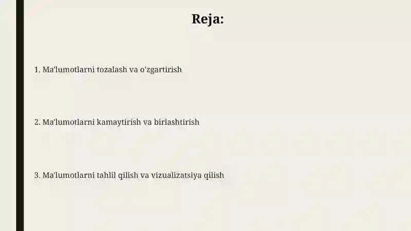 Ma'lumotlarbilammanipulyatsiyalash 2