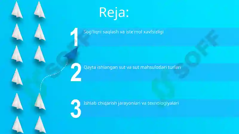 Qayta ishlangan sut va sut mahsuloti turlari 2