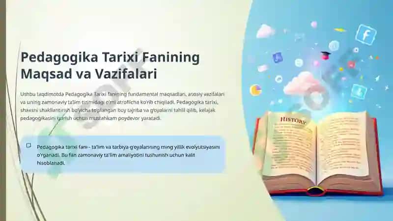 Pedagogika Tarixi Fanining Maqsad va Vazifalari 2