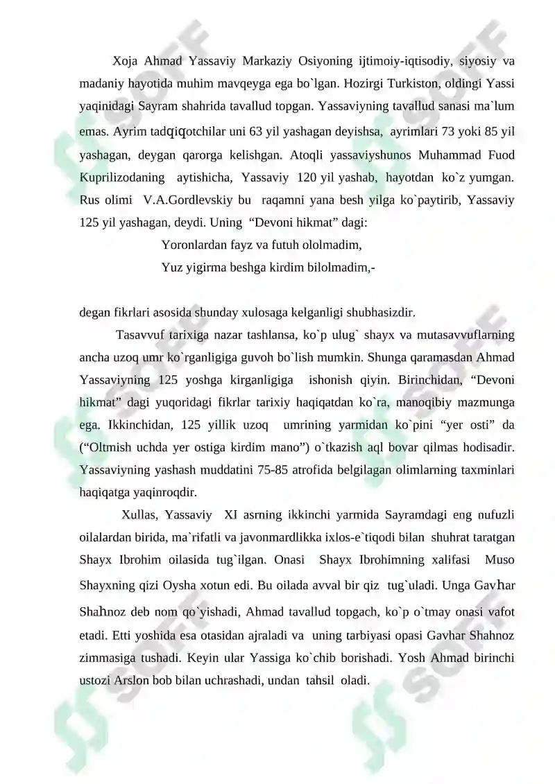 Ahmad Yassaviy Devoni hikmat 2