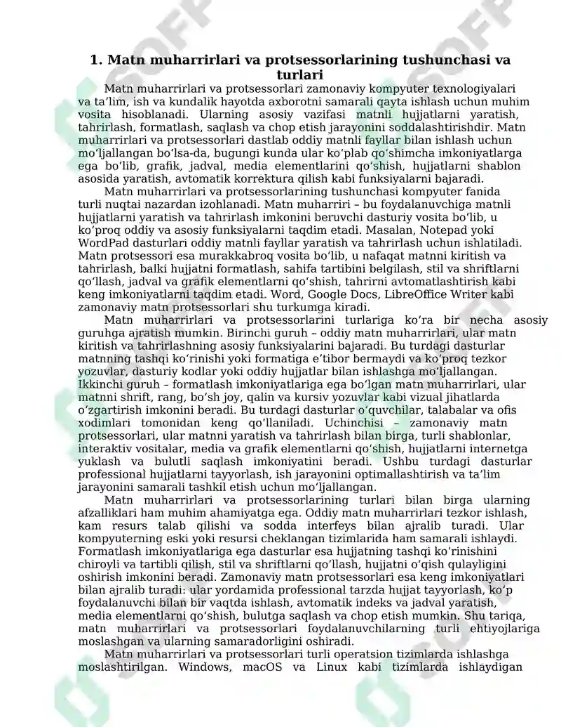 Matn muharrirlari va protsessorlari 2
