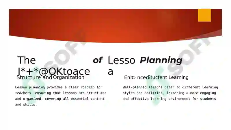 Lesson Planning A Blueprint-for Effective Teaching 2