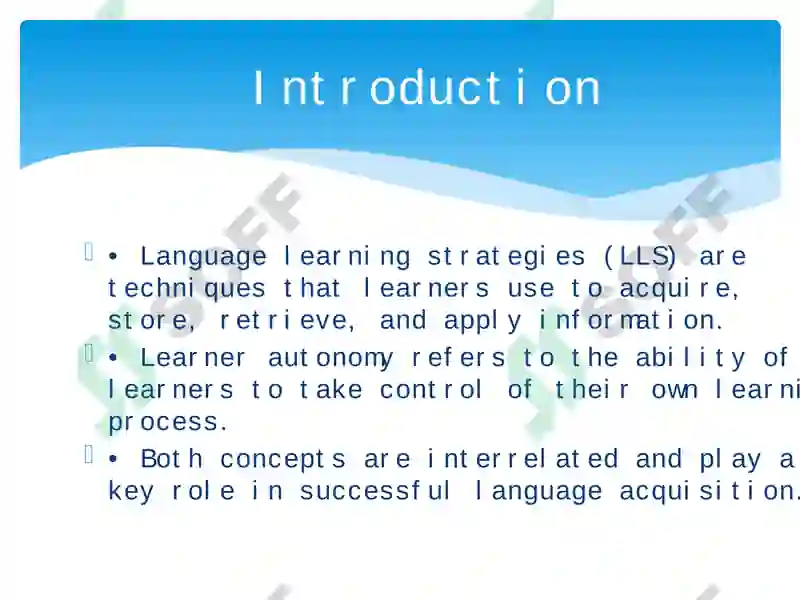 Language Learning Strategies and Learner Autonomy 2