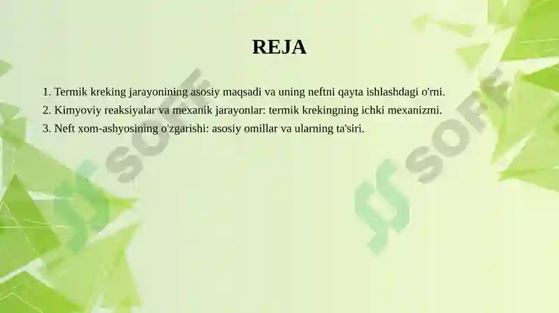 Termik kreking jarayoni 2