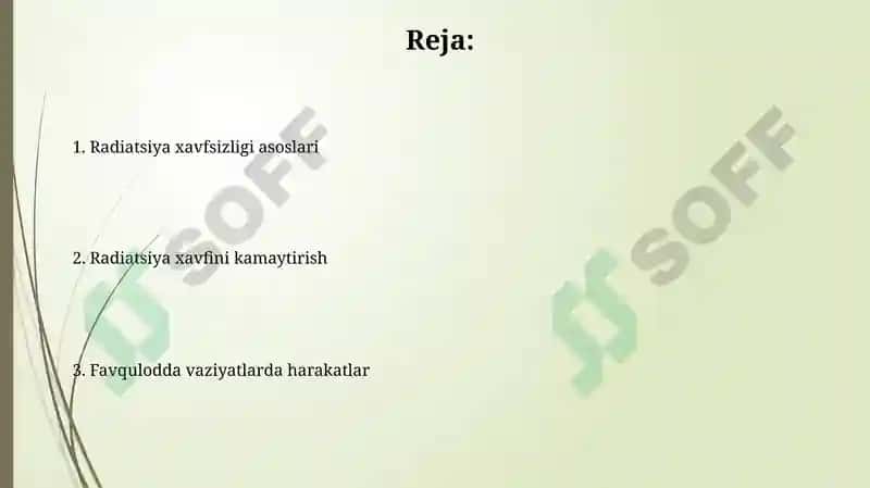 Radioaktiv moddalar bilan ishlaganda radiatsion xavfsizlik asoslari 2