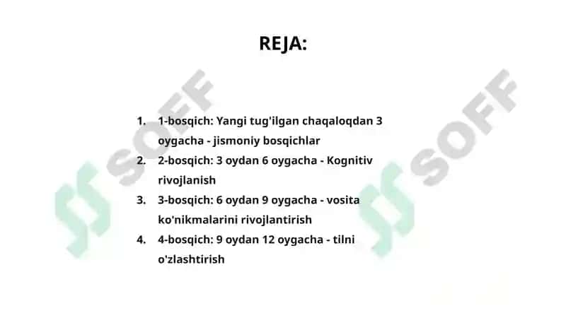 Ilk bolalik davrida fiziologik va jismoniy rivojlanish 2