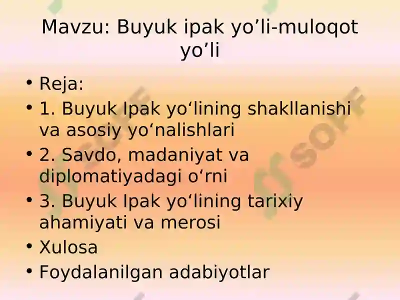 Buyuk Ipak yo‘li-muloqot yo‘li 2