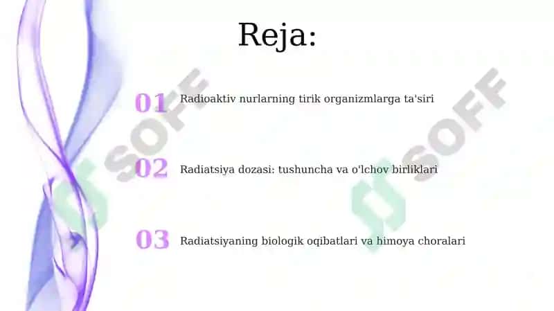 Radioaktiv nurlarning tirik organizmlarga ta'siri 2