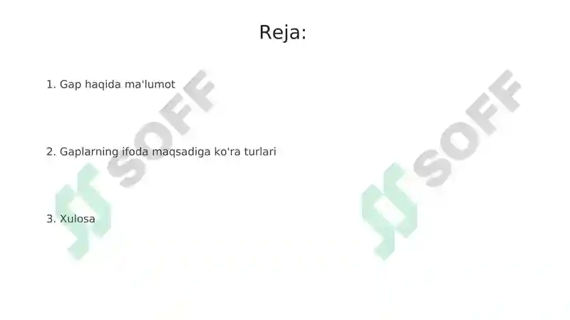 Gap haqida malumot 2