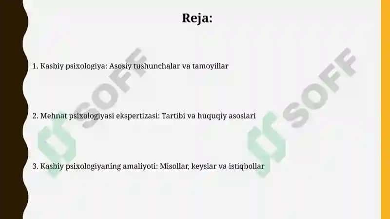 Psixologik professiografiyasi. Mehnat psixologiyasi ekspertizasi 2
