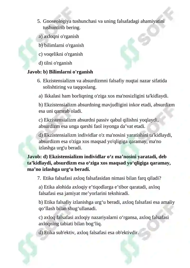 Falsafiy savollar 2