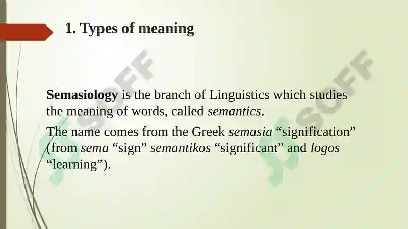 Semasiology Lecture 6 2