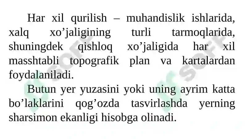 Topografik karta va planlar 2