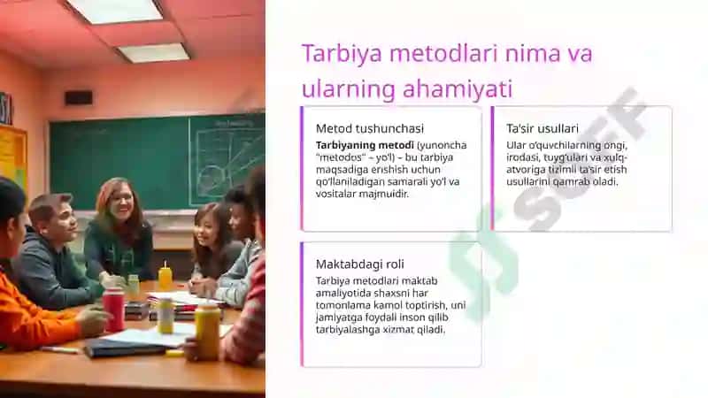 Tarbiyaning umumiy metodlari va o‘quvchilarning tarbiyasi 2