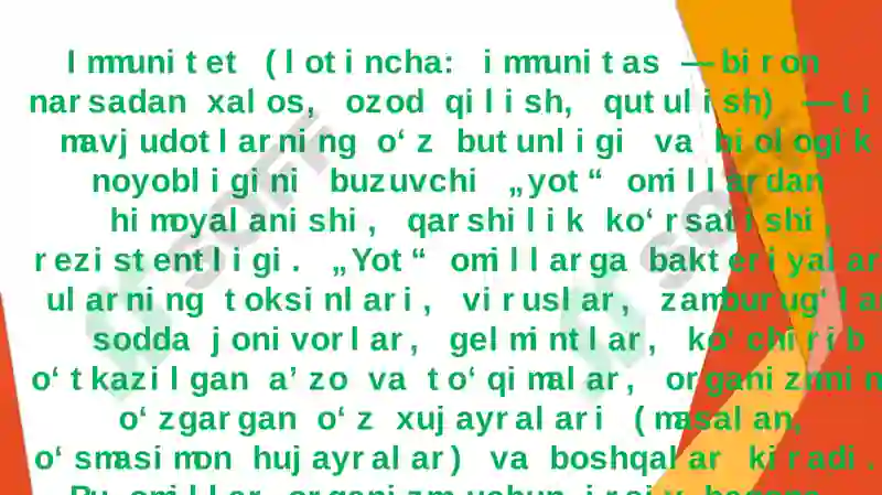 Immunitet va uning turlari 2