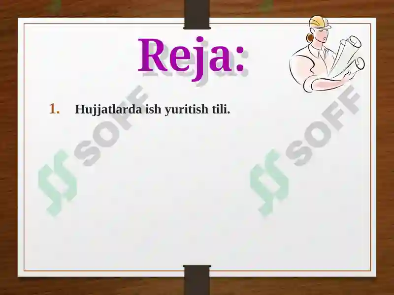 Ish yuritish tili va uslubi 2