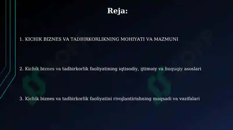 KBXT (kichik biznes va xususiy tadbirkorlik) 2