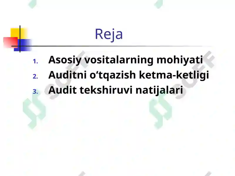 Asosiy vositalar auditi 2